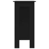 Bar Table with Shelf Black 102x50x103.5 cm Engineered Wood HOT