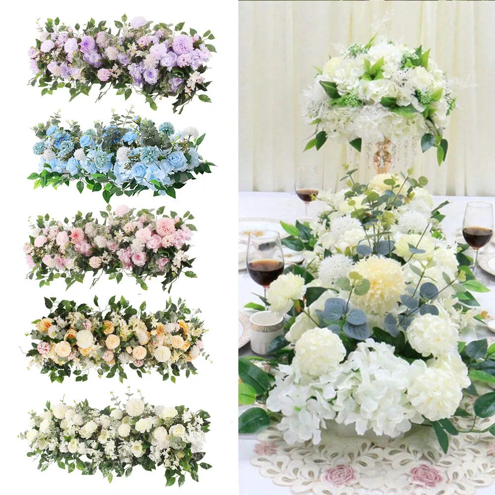 Artificial Wedding Rose Flower Row Top Table Backdrop Arch Arrangement Wall Deco