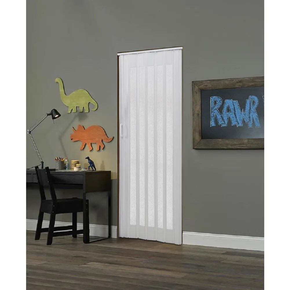 Internal Bi Folding Concertina Accordion Door PVC Sliding Divider Doors Bathroom