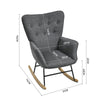 Modern Upholstered Rocking Chair Relaxing Rocking Armchair Single Sofa Wing Back