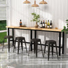 Bar Stools Set of 4 Restaurant Metal Dining Chairs Side Chairs w/Removable Back