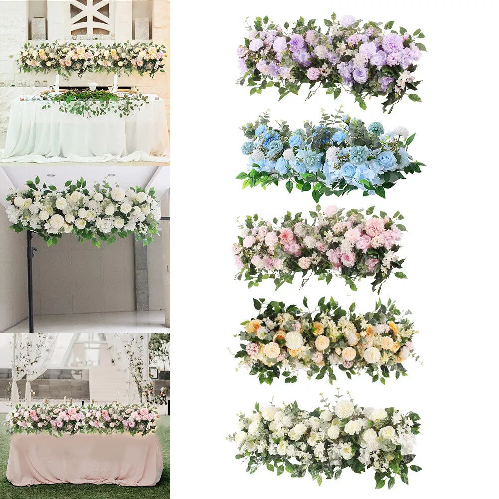 Artificial Wedding Rose Flower Row Top Table Backdrop Arch Arrangement Wall Deco