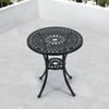 Outdoor Dining Table Round Cast Aluminum Patio Dining Table with Umbrella Hole