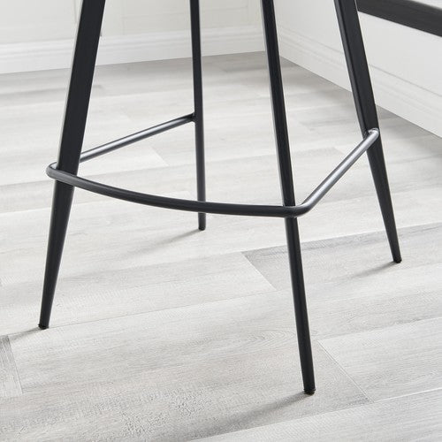 **Seconds** Nyla 2x Sage Green Fabric Bar Chair Black Leg