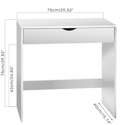 1 Drawer Dressing Table Wooden Vanity Computer Desk Bedroom Furniture Office Ptj