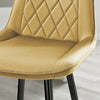 **Seconds** 2x Pesaro Mustard Velvet Modern Bar Chairs Black Legs