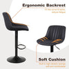 Bar Stools X 2 Swivel Barstools Adjustable PU Leather Chairs Kitchen Island New