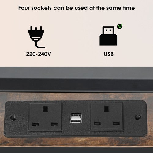 OYAJIA Double Bed Frame Platform Bed Frame With RGB Headboard Storage Drawer