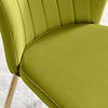 **Seconds** 2x Danica Green Velvet Dining Chair Gold Legs Contemporary Glam 192