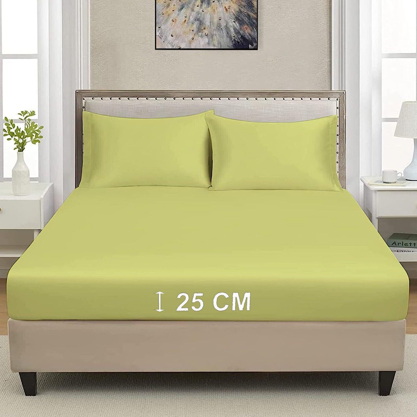 Extra Deep 25cm Fitted Sheet 100% Poly Cotton Single Double King Size Bed Sheets
