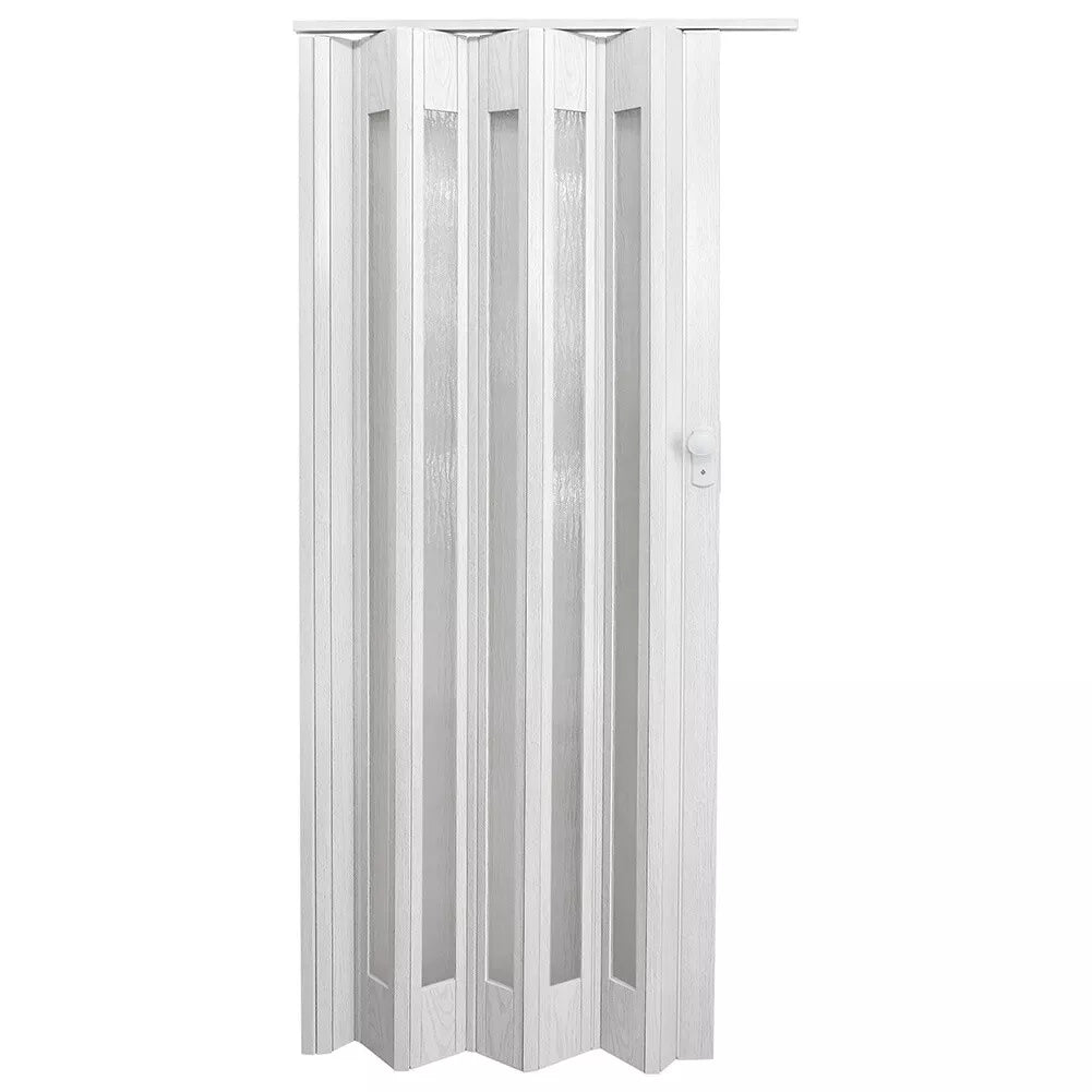 Internal Bi Folding Concertina Accordion Door PVC Sliding Divider Doors Bathroom
