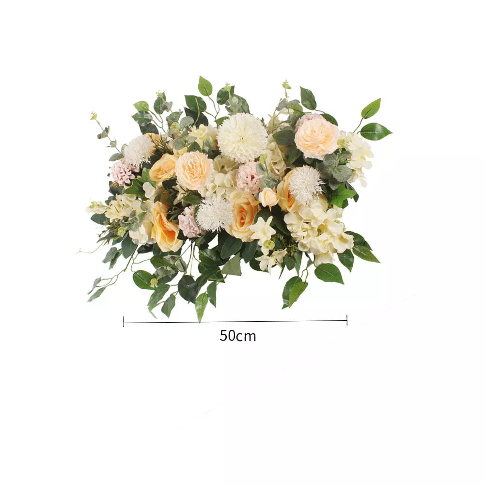 Artificial Wedding Rose Flower Row Top Table Backdrop Arch Arrangement Wall Deco