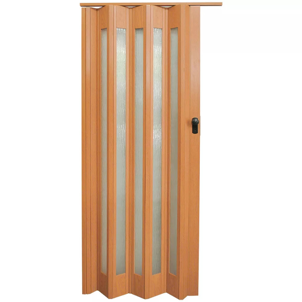 Internal Bi Folding Concertina Accordion Door PVC Sliding Divider Doors Bathroom