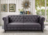 Sofa Bed Velvet Chesterfield 3 Seater Style Green Blue Grey Sofabed Button Back
