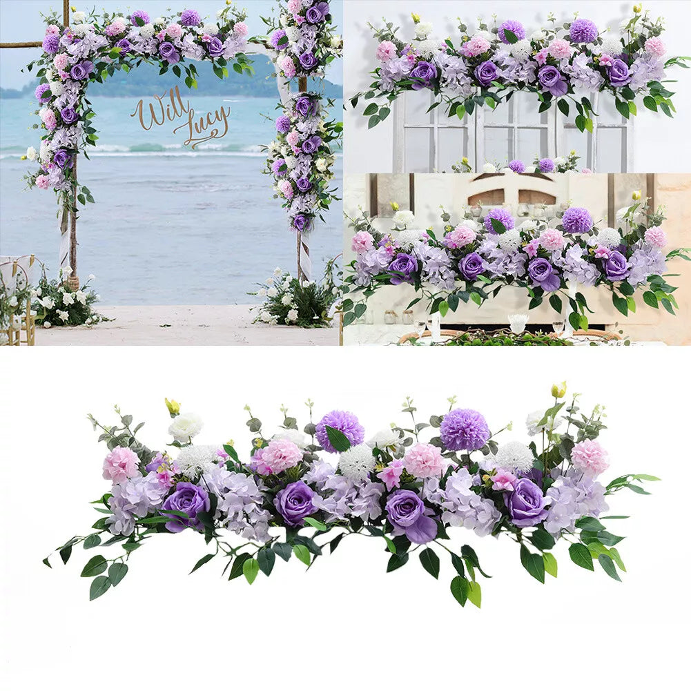 Artificial Wedding Rose Flower Row Top Table Backdrop Arch Arrangement Wall Deco