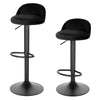 2/4/6x Velvet Padded Bar Stools Swivel Gas Lift Adjustable Height Pub Cafe Chars