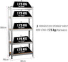 Garage Shelving Units 5 Tier Shed Storage Racking Shelf Boltless - 90x40x180cm