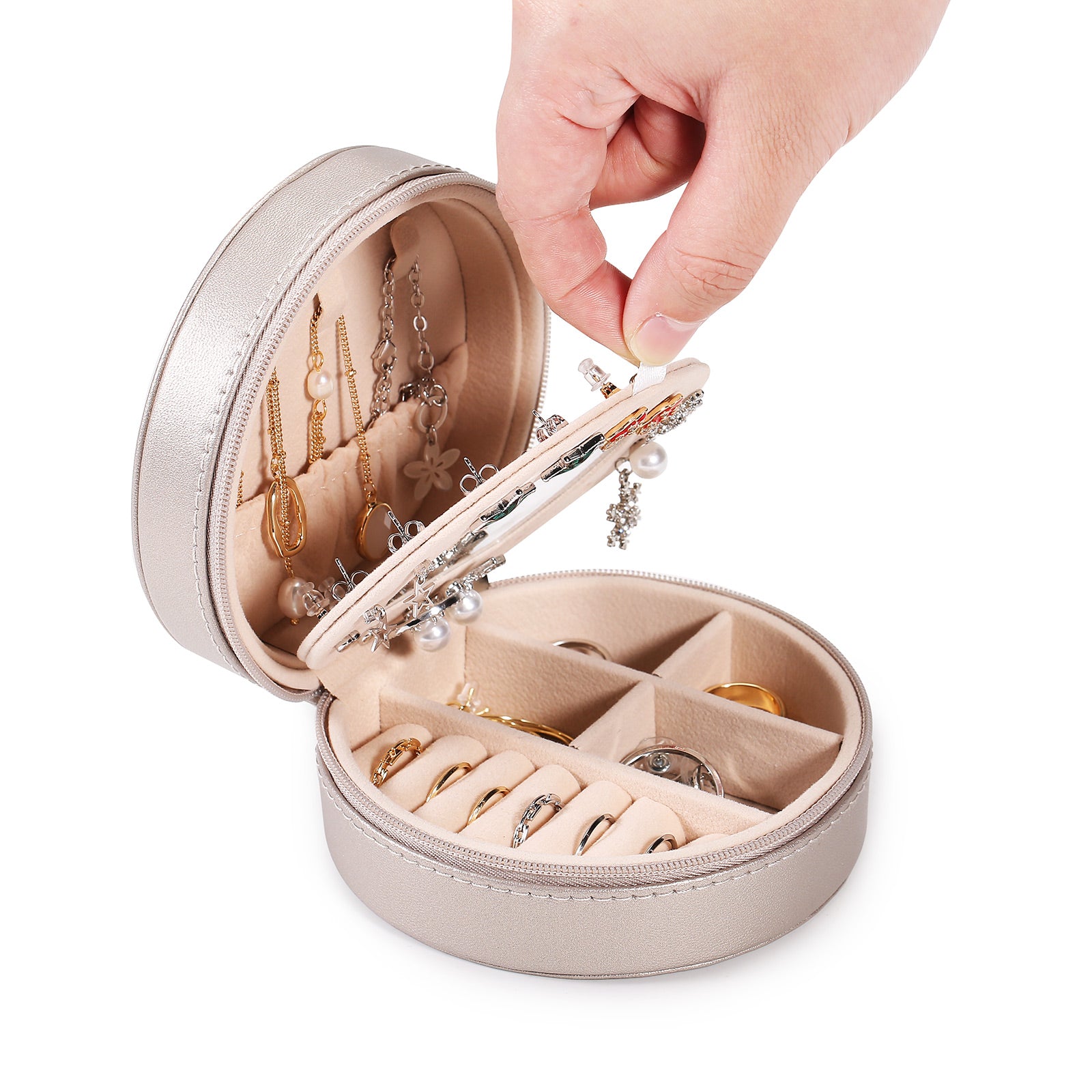 Portable Travel Jewelry Box Storage Jewellery Ring Organizer Case Mini