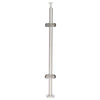 Stainless Steel Garden Fence Railing Balustrade Post Mid/Corner/End Post w/Clamp