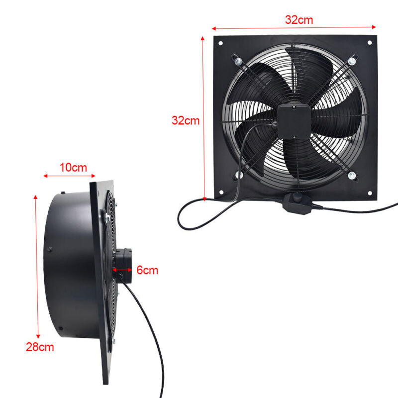 Heavy Duty Round/ Square Industrial Axial Flow Fan 2/4 Pole Extractor Air Blower
