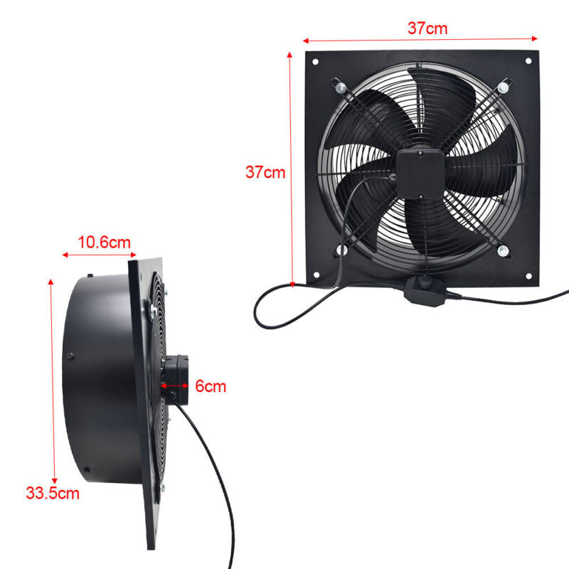 Heavy Duty Round/ Square Industrial Axial Flow Fan 2/4 Pole Extractor Air Blower