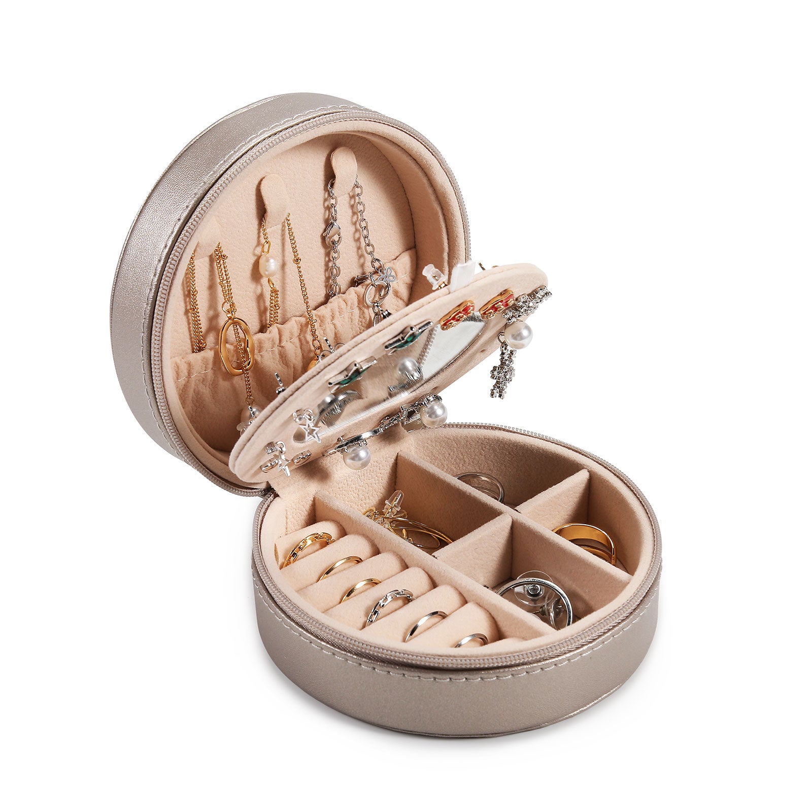 Portable Travel Jewelry Box Storage Jewellery Ring Organizer Case Mini