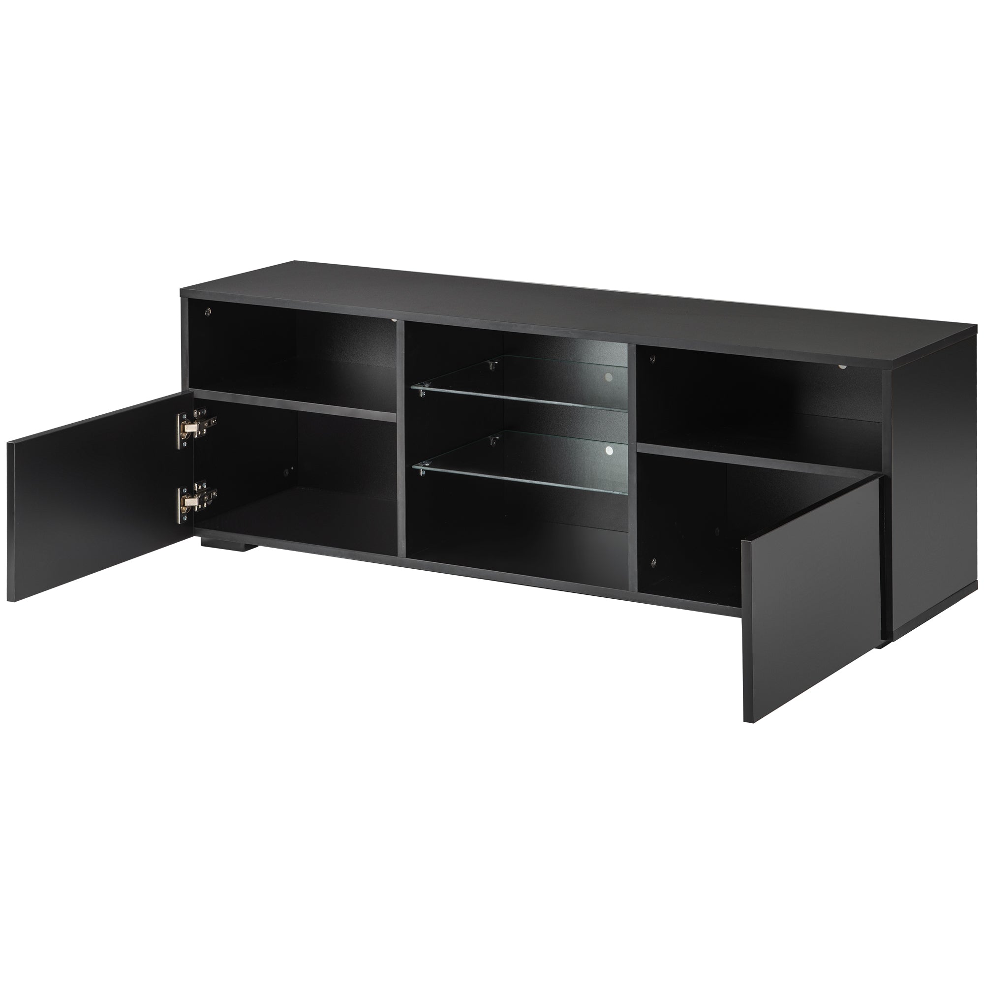 Modern TV Unit TV Stand Media Cabinet Sideboard Storage with LED RGB Lights