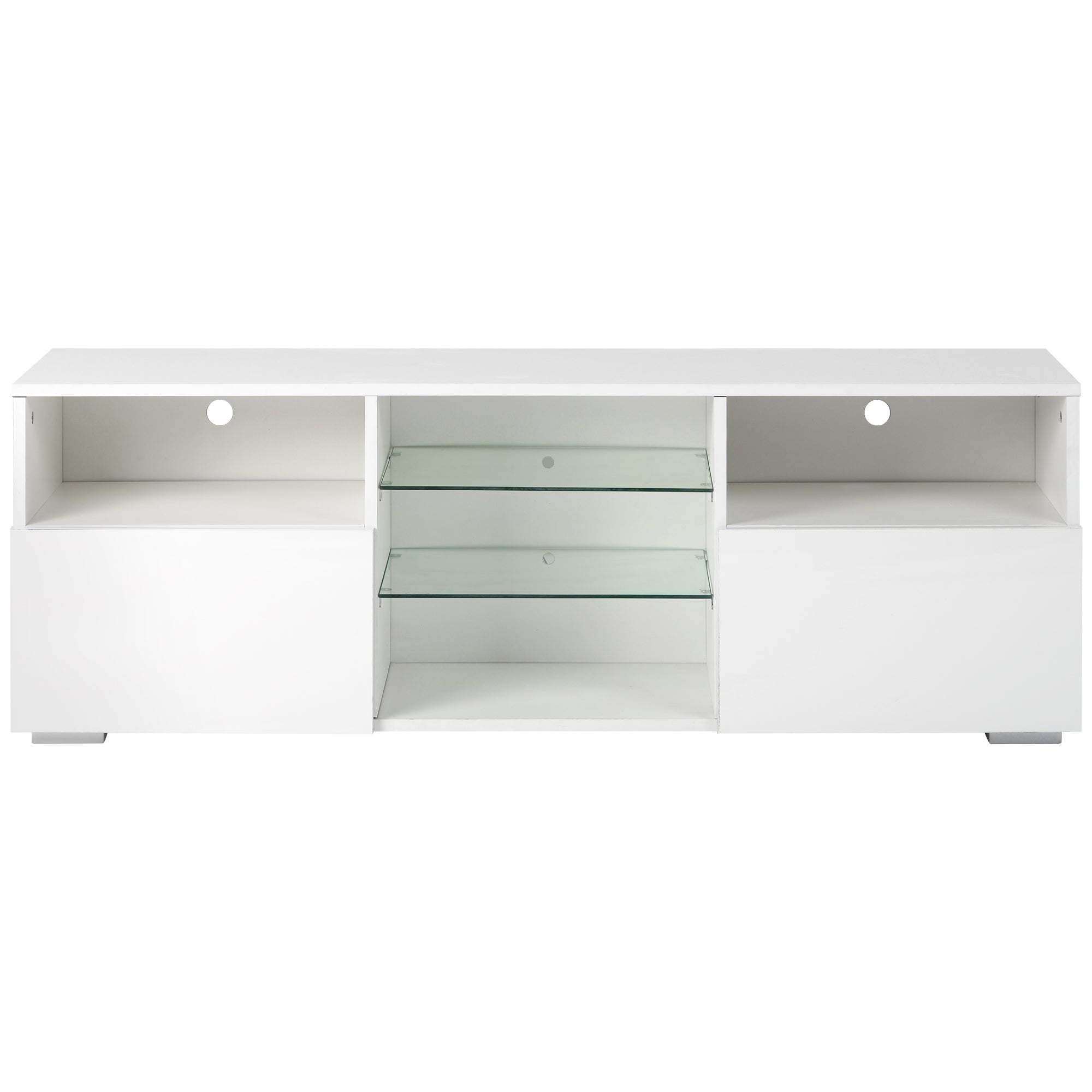 Modern TV Unit TV Stand Media Cabinet Sideboard Storage with LED RGB Lights