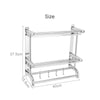 Double-Chrome Towel Rail Holder Stainless Steel Wall Mounted Bathroom Rack Shelf