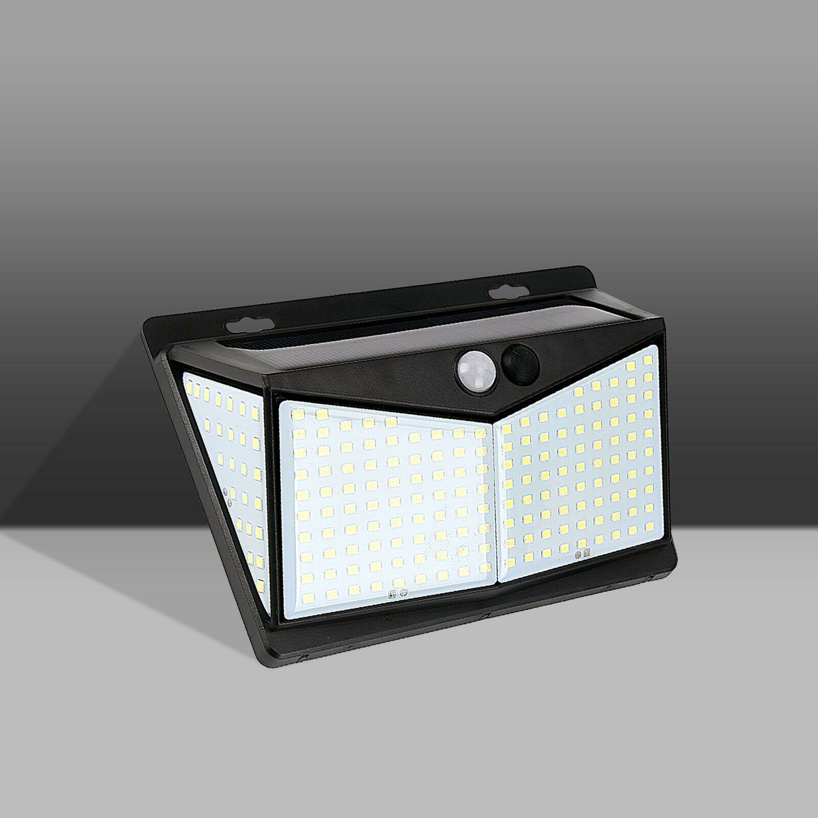 208 LED Solar Powered PIR Motion Sensor Light Garden Outdoor Security Wall Light