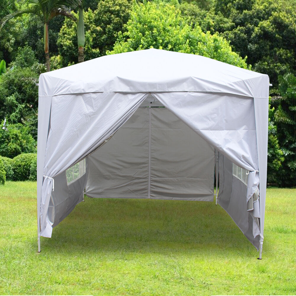 2x2m Pop Up Gazebo Marquee Outdoor Garden Party Tent Canopy 4 Side Panels New