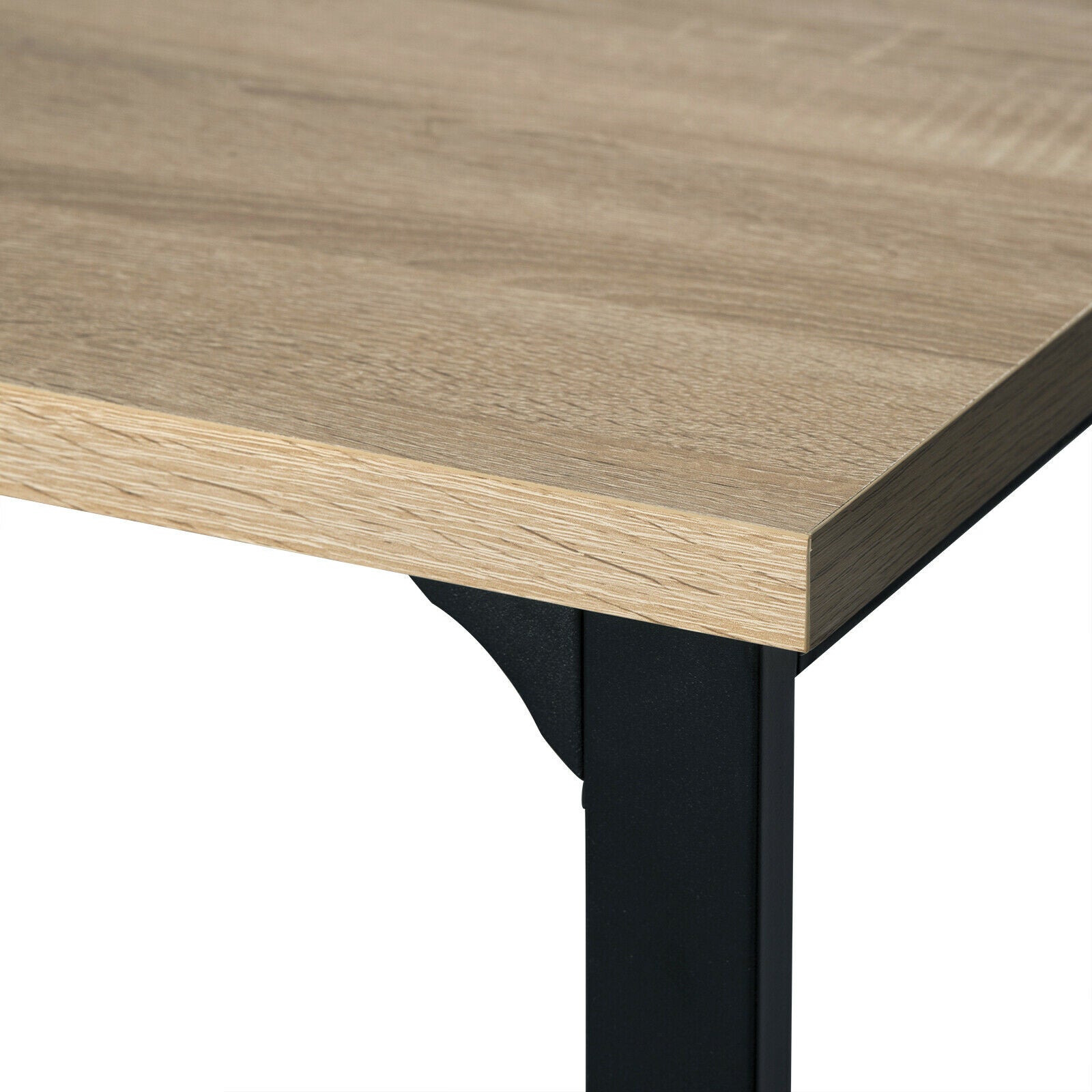 Bar Table Bistro Table with Storage Shelves MDF Metal Breakfast Dining Kitchen