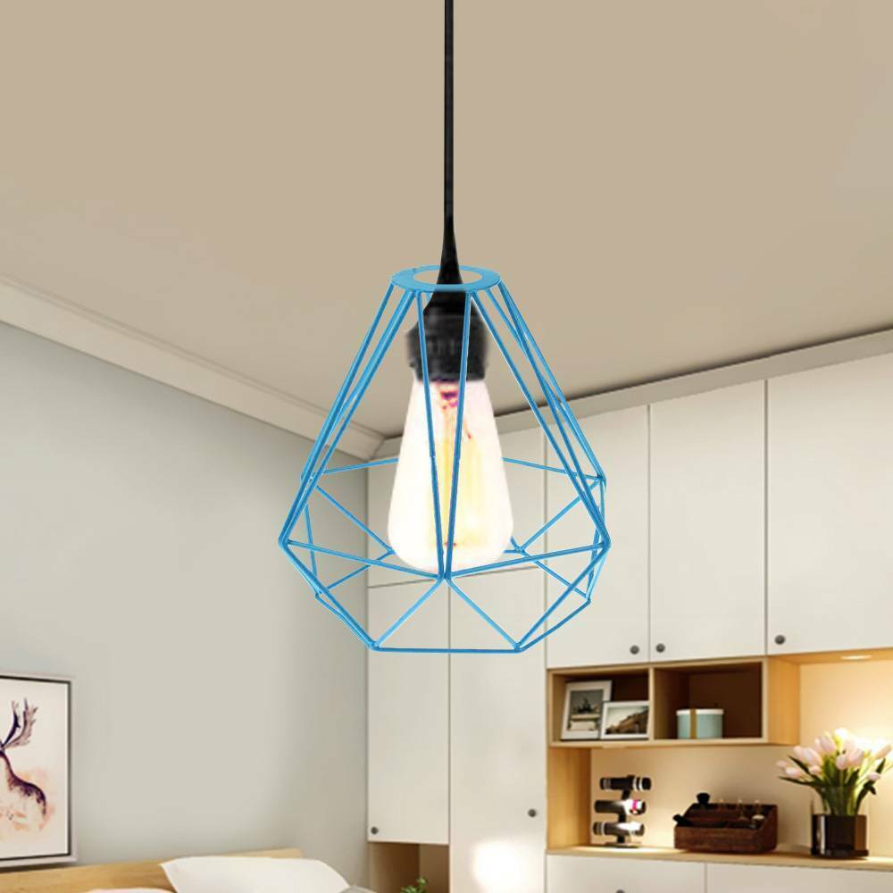Pendant Light Shade Ceiling Industrial Geometric Wire Cage Lampshade Lamp Metal