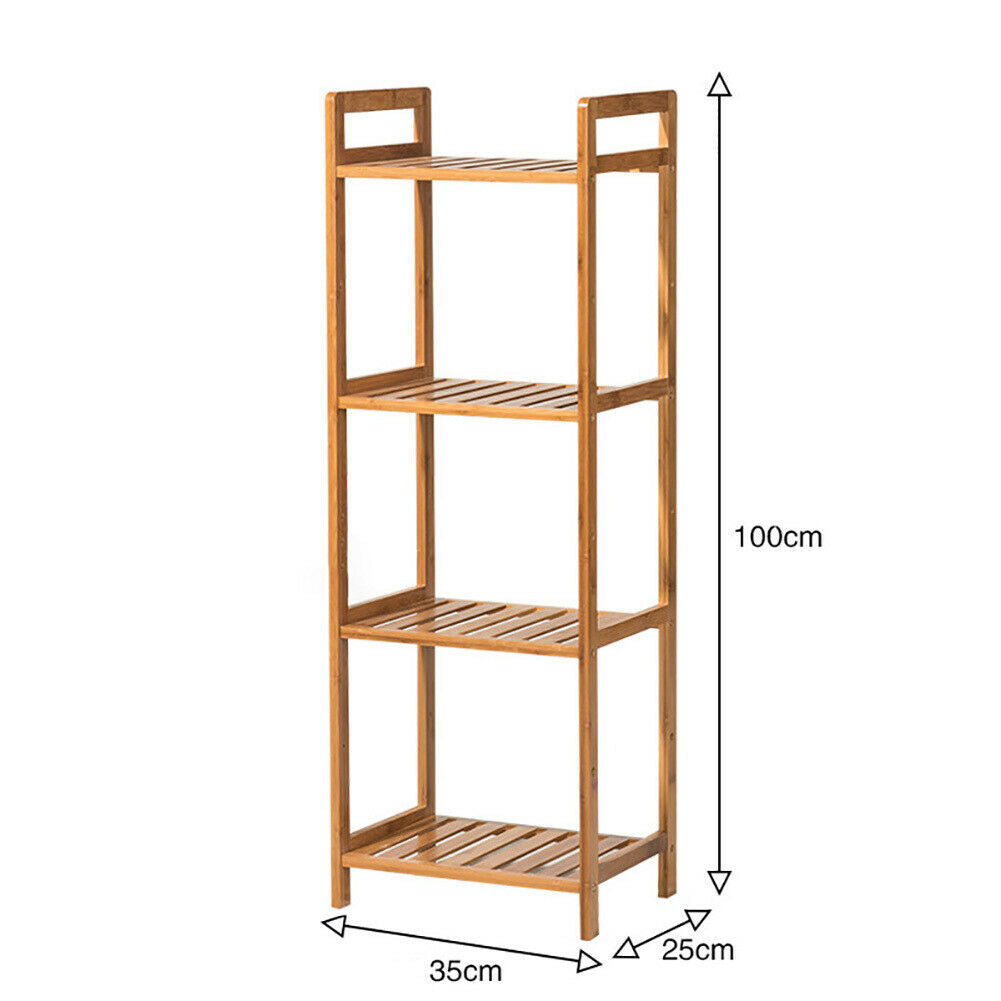 3/4/5Tier Wooden Organizer Bookcase Bookshelf Shelving Storage Rack Corner Shelf