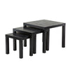 Nest of 3 Coffee Table Side Nested Table Living Room Furniture Black