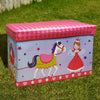 LARGE TOY BOX KIDS BOYS GIRLS STORAGE SEAT STOOL BOOKS CLOTHES CHEST CHILDREN