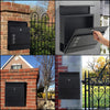 Home Garden Mail Box Lockable Post Letter Box w/Keys Door Porch Galvanised Steel