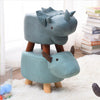 Animal Shaped Footstool Storage Ottoman Padded Soft Pouffe Cushioned Stool Seat