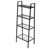 Retro Ladder Book Shelf 4 Tier Metal Storage Racks Florist Display Shelving Unit
