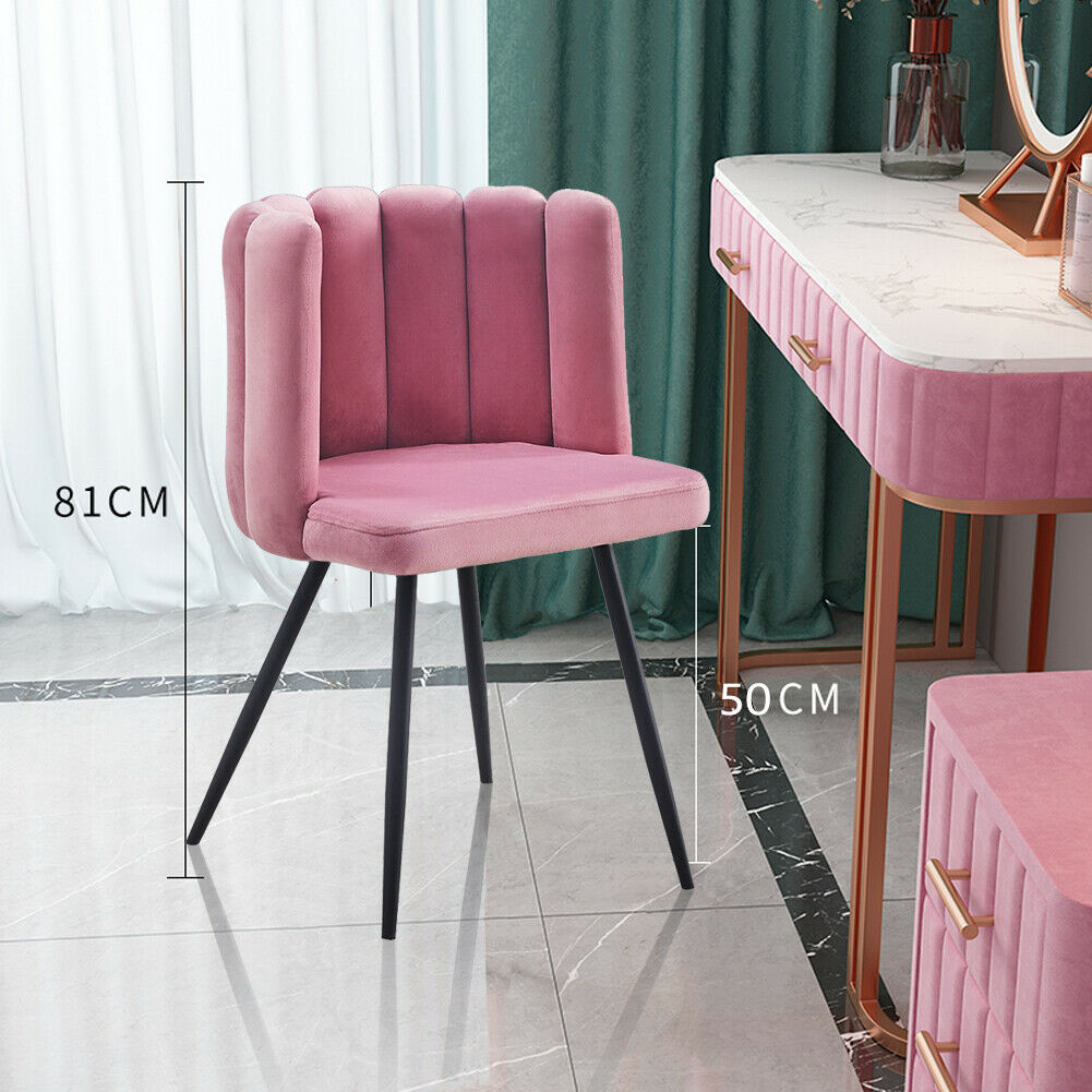 Luxury Upholstered Velvet Dressing Table StoolChairMakeupDining Chairs –  Quildinc