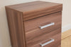3 Drawer Walnut Effect Bedside Cabinet / Table (3 Draw Chest) Bedroom Furniture