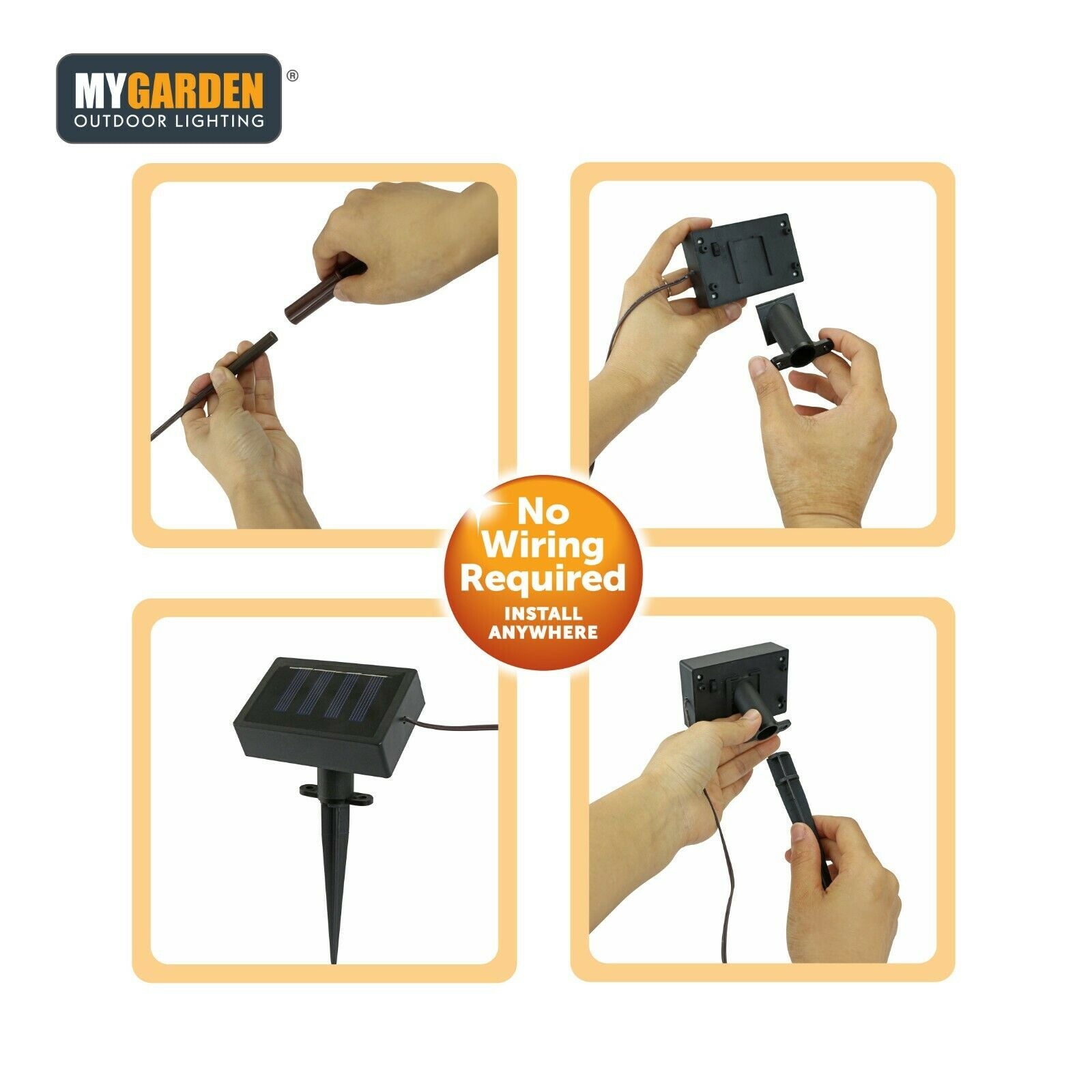 3 x Stylish Branch Tree Twig Leaf Solar Garden 60 White/Multi Coloured LED Light