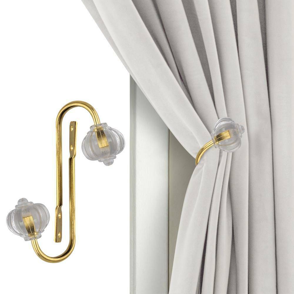 2X Metal Crystal Curtain Holdback Wall Tie Backs Hook Hanger Holder Home Decor
