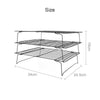 3 Tier Stackable Cooling Oven Baking Cake Biscuit Tray Rack Cake Non Stick Shelf