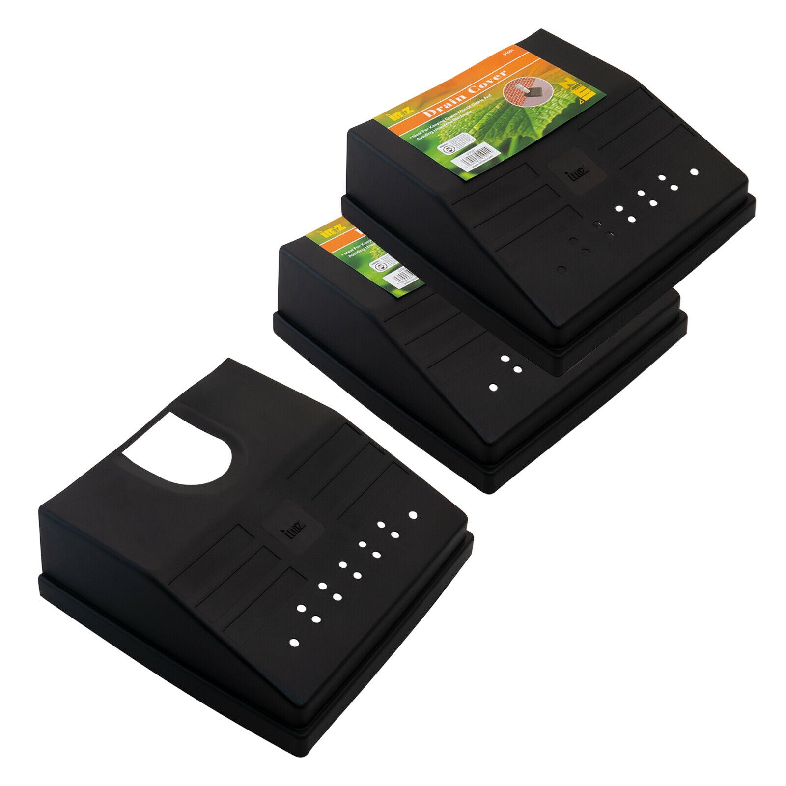 3 X High Quality IMZ Plastic Outdoor Leaf Down Pipe Grid Drain Cover Protector