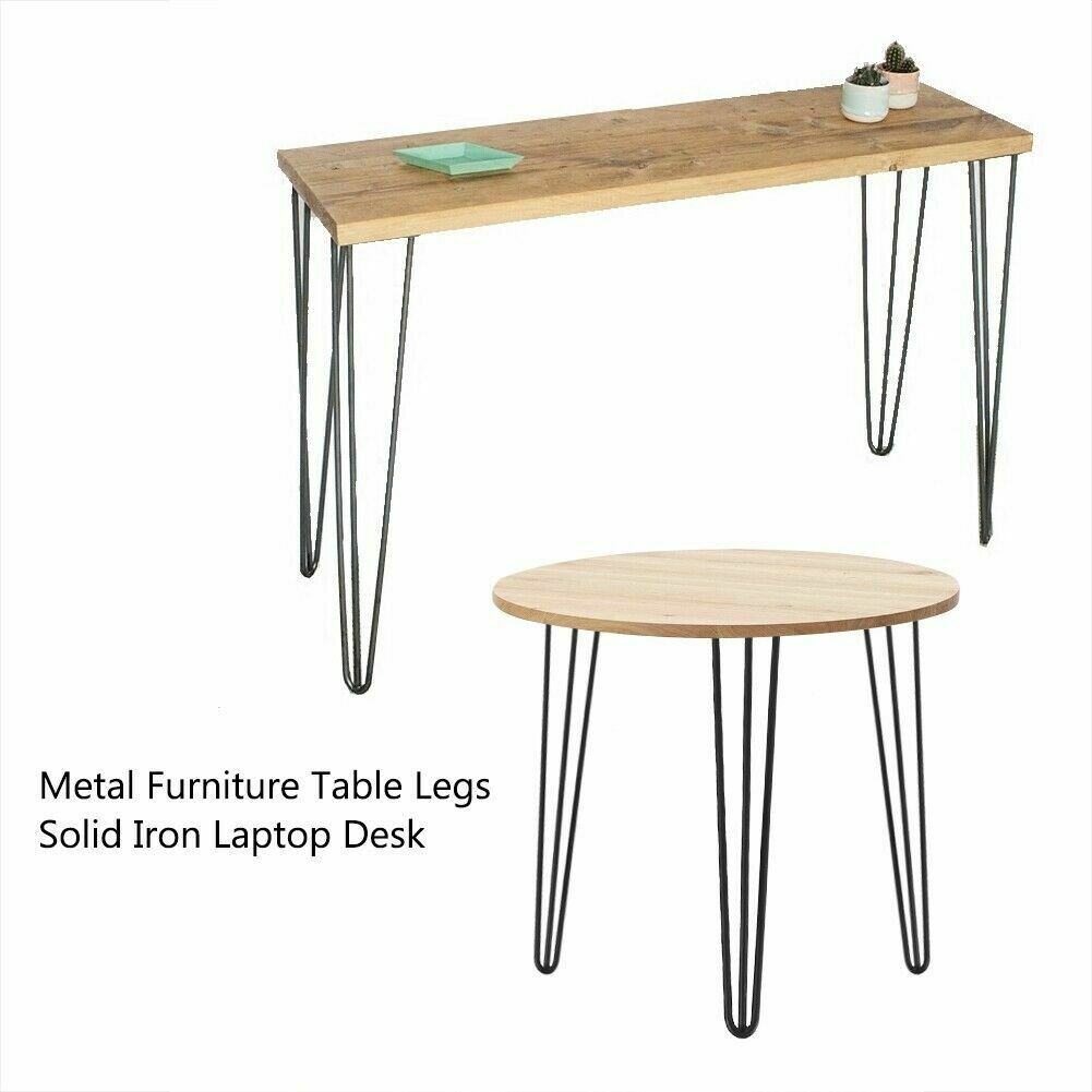 4x 28 Inch Metal Hairpin Table Legs Furniture Coffee Desk Chair Bench Leg DIY