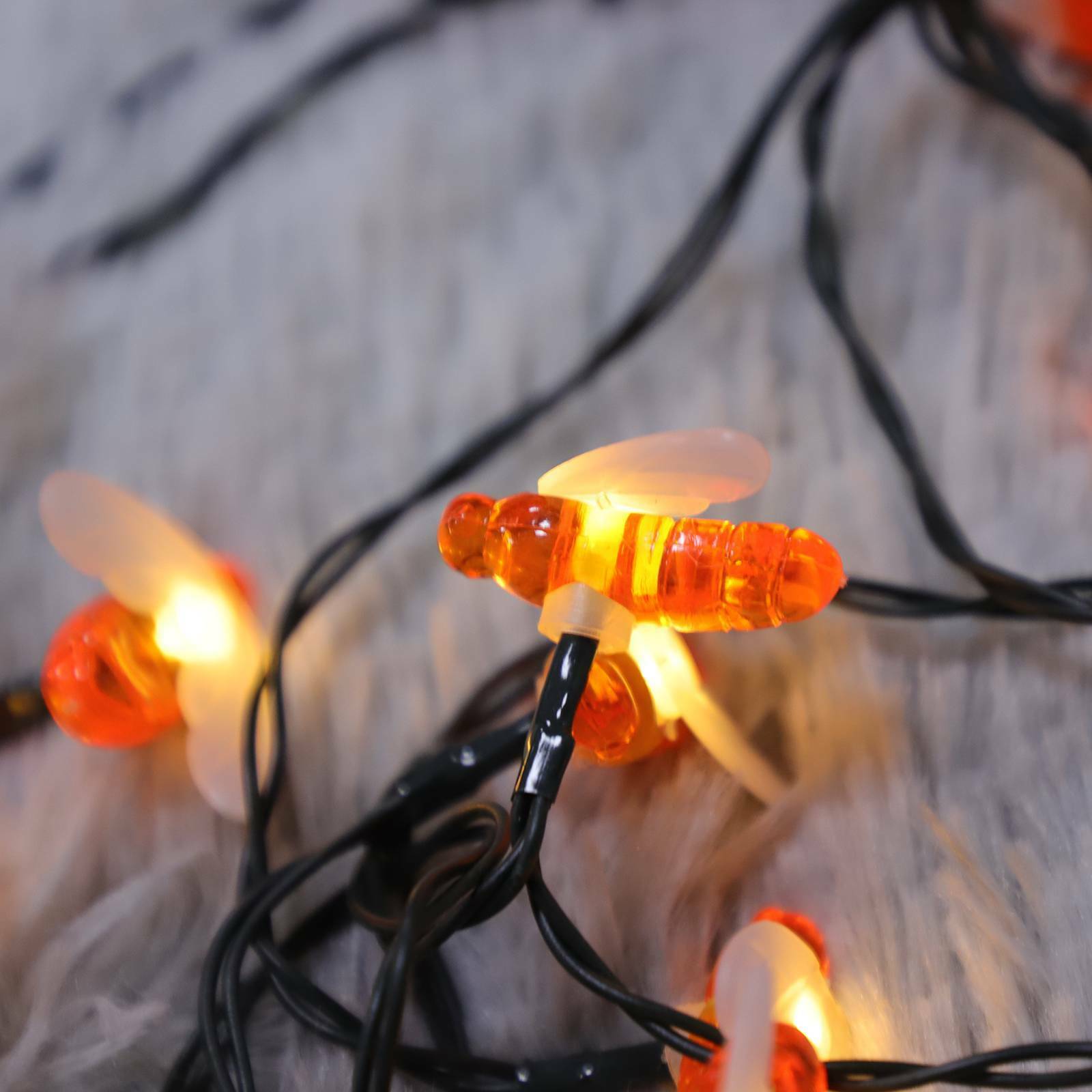 30-100 LED Solar Power Bee Garden Lights String Outdoor Party  Waterproof