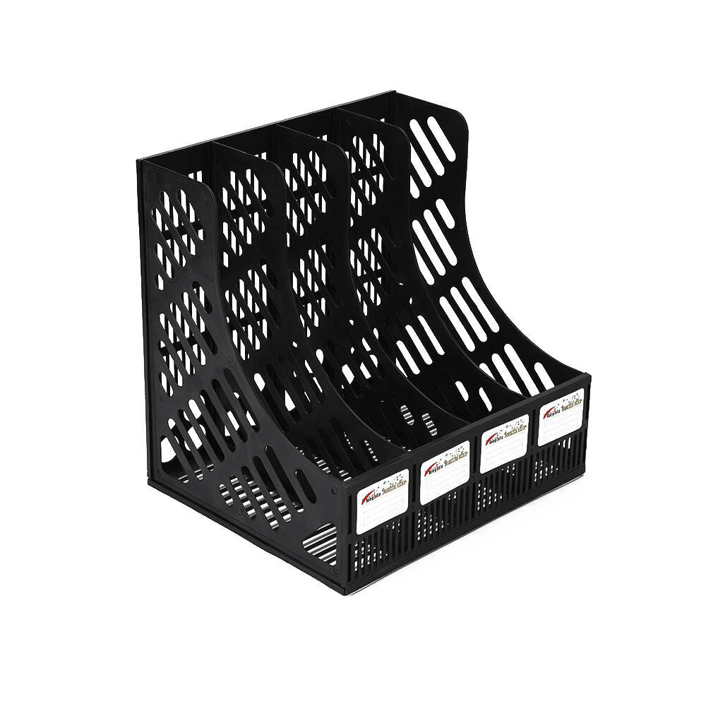 Magazine Publication Filing Tray 4 Shelf Storage Box Divider File Holders Office