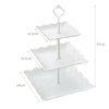 3 Tier Plastic Square/Round Cake Stand Afternoon Tea Wedding Party Tableware