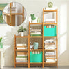 3/4/5 Tier Bamboo Wood Ladder Storage Display Unit Plant Flower Book Shelf Rack